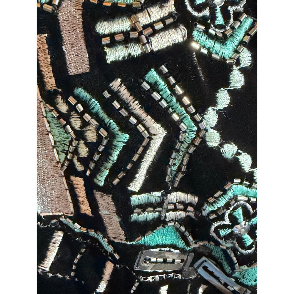 Crazy Train The Strait Y2K Long Line Velvet Western Glam Duster NWT - Picture 13 of 14
